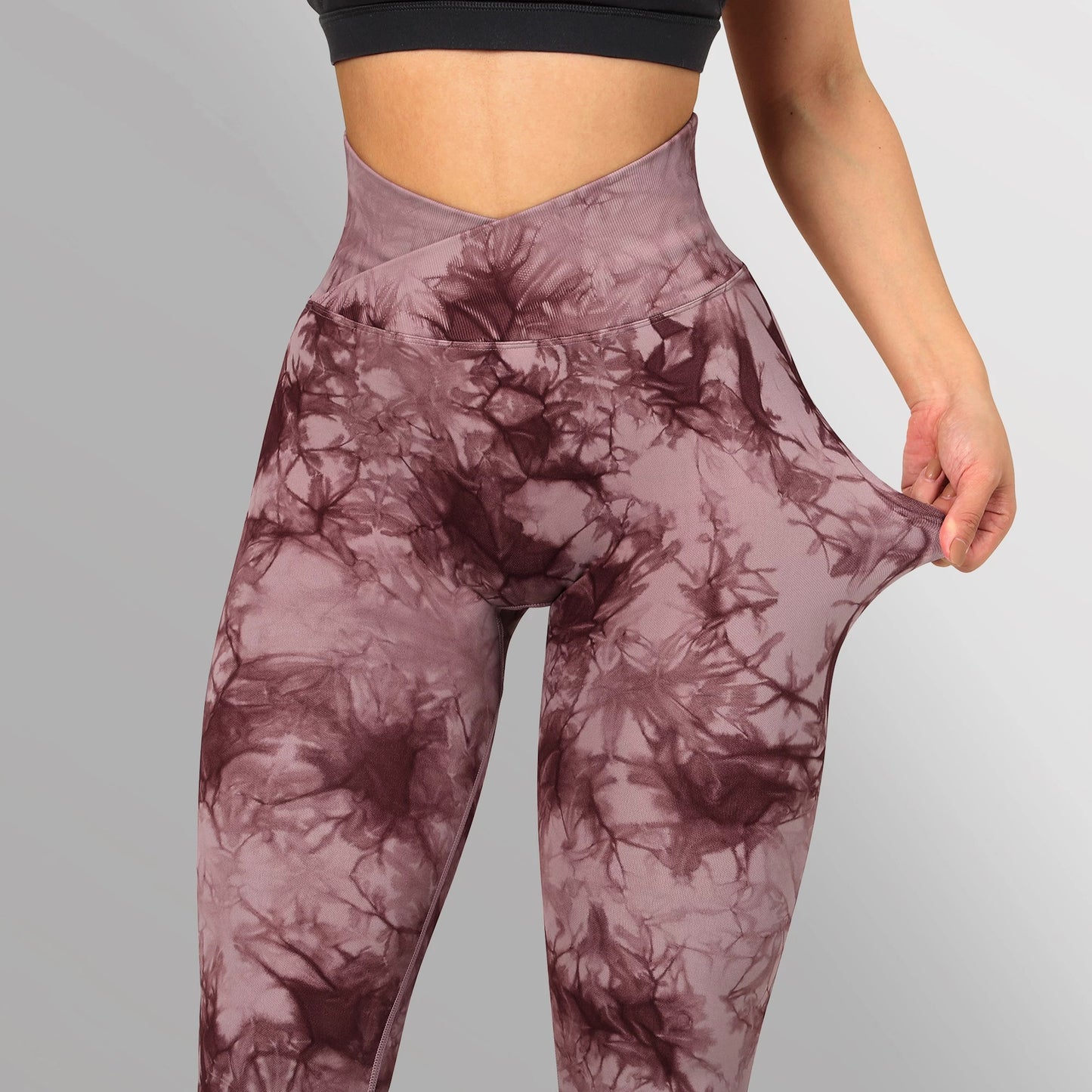 Leggings sin costuras con efecto tie-dye