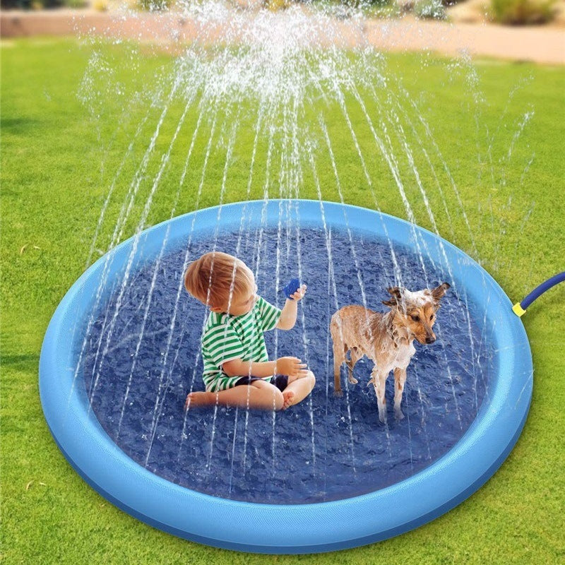 Piscina antideslizante con fuente