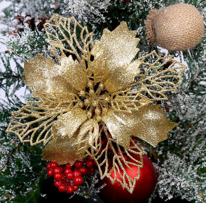 Flor de pascua para el arbol de navidad