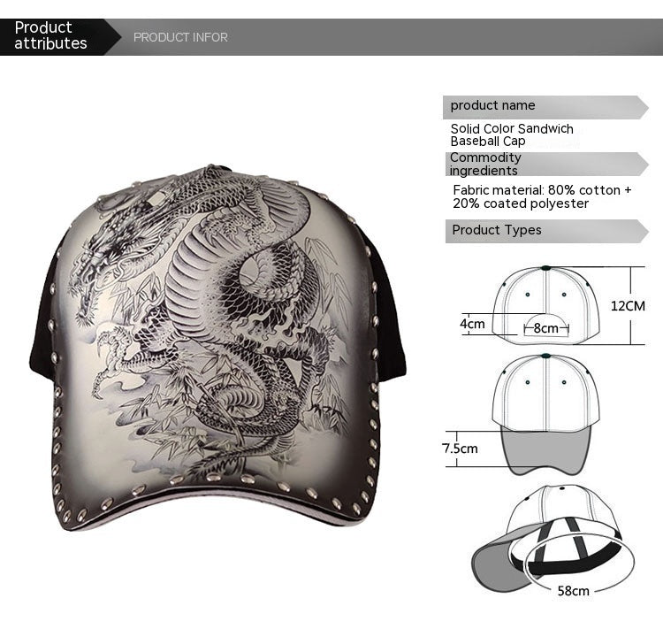 Gorra con diseño de dragón