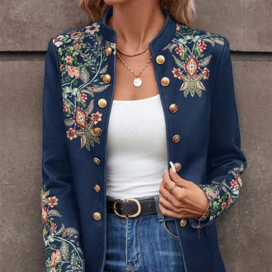 Chaqueta de traje pequeña estampada