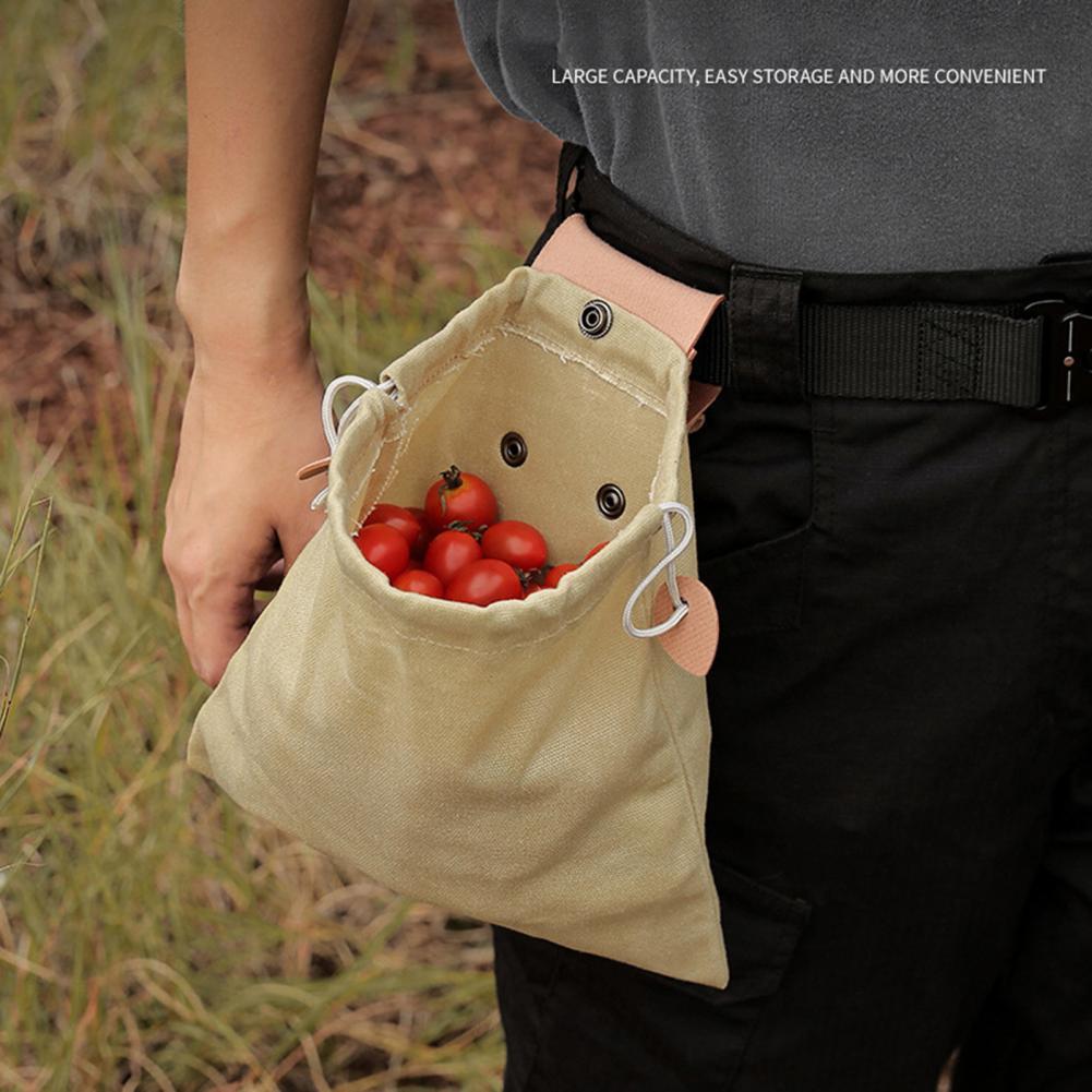 Bolsa de lona para cosecha de frutas para acampar