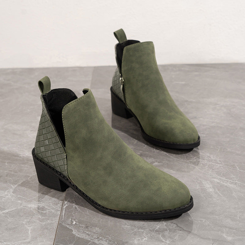 Botas con cremallera lateral