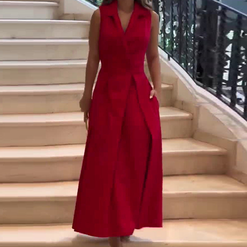 Vestido con escote en V