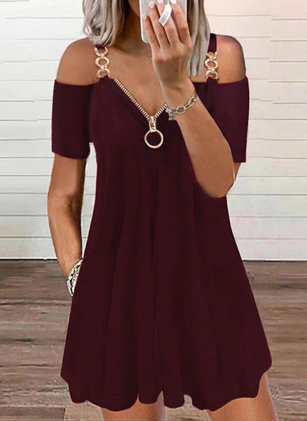 Vestido informal con cuello en V