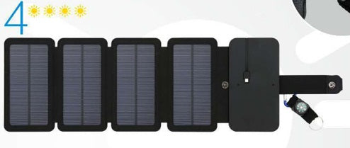 Panel Solar plegable para exteriores, portátil, 5V, 2.1A