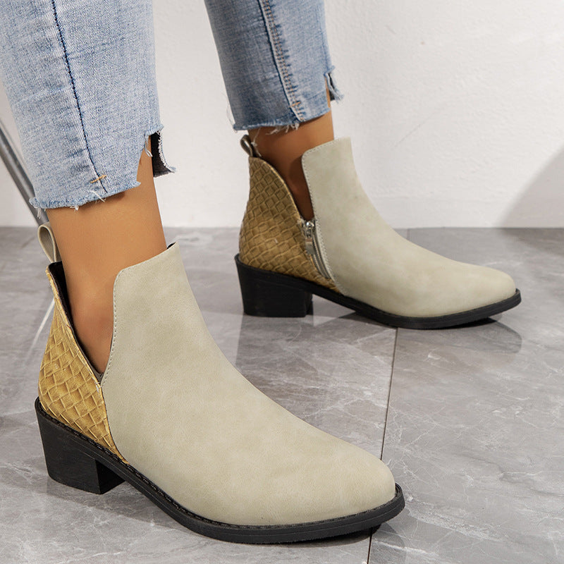 Botas con cremallera lateral