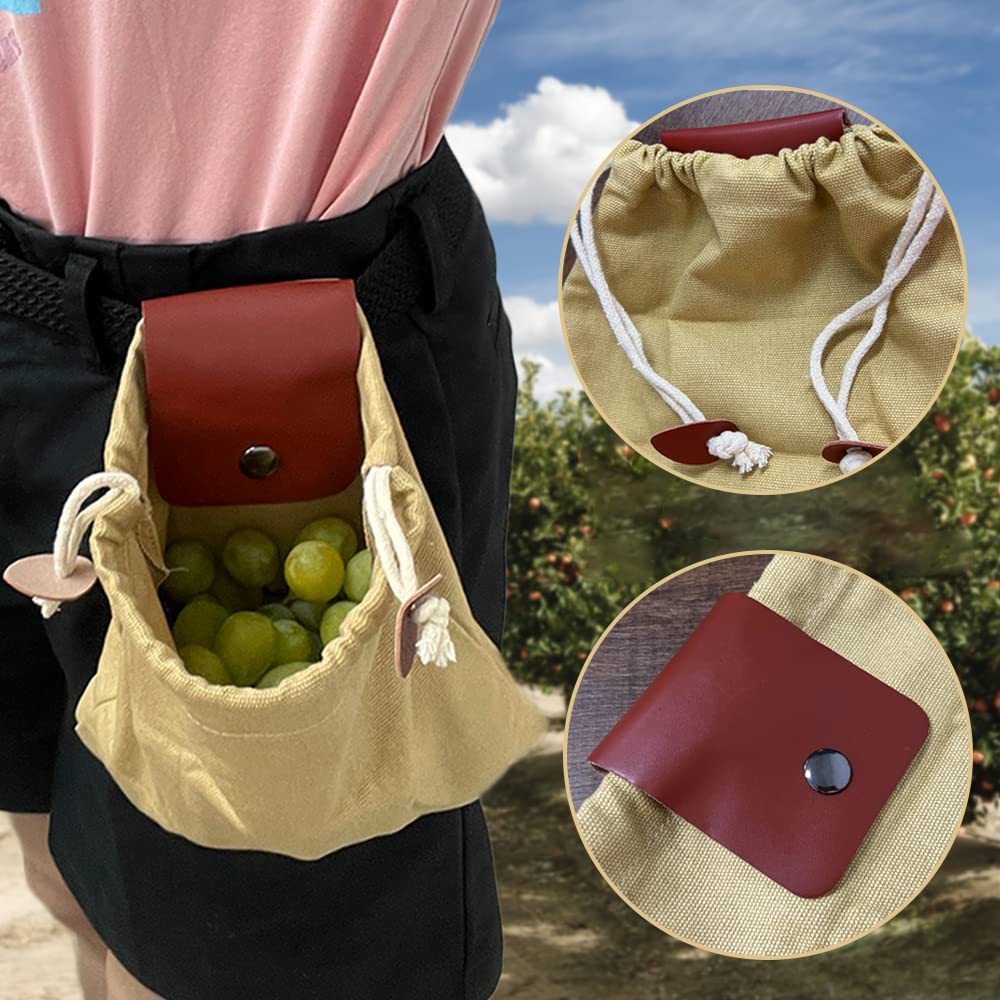 Bolsa de lona para cosecha de frutas para acampar