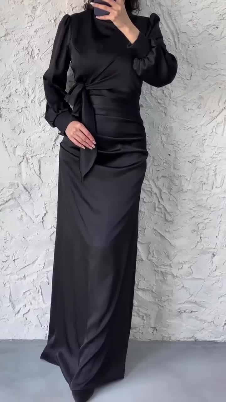 Vestido ajustado de cintura alta