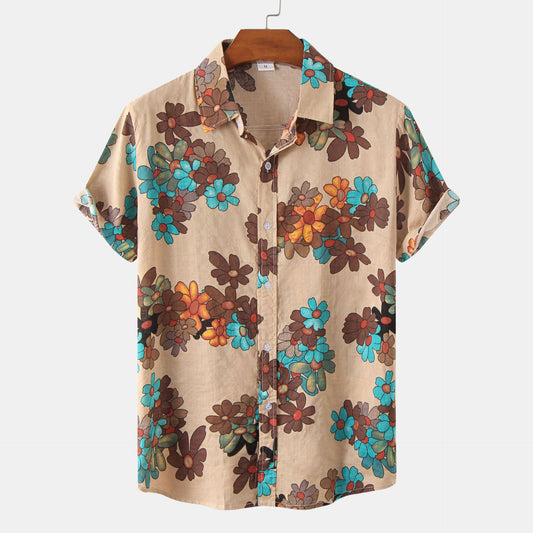 Camisa de manga corta floral