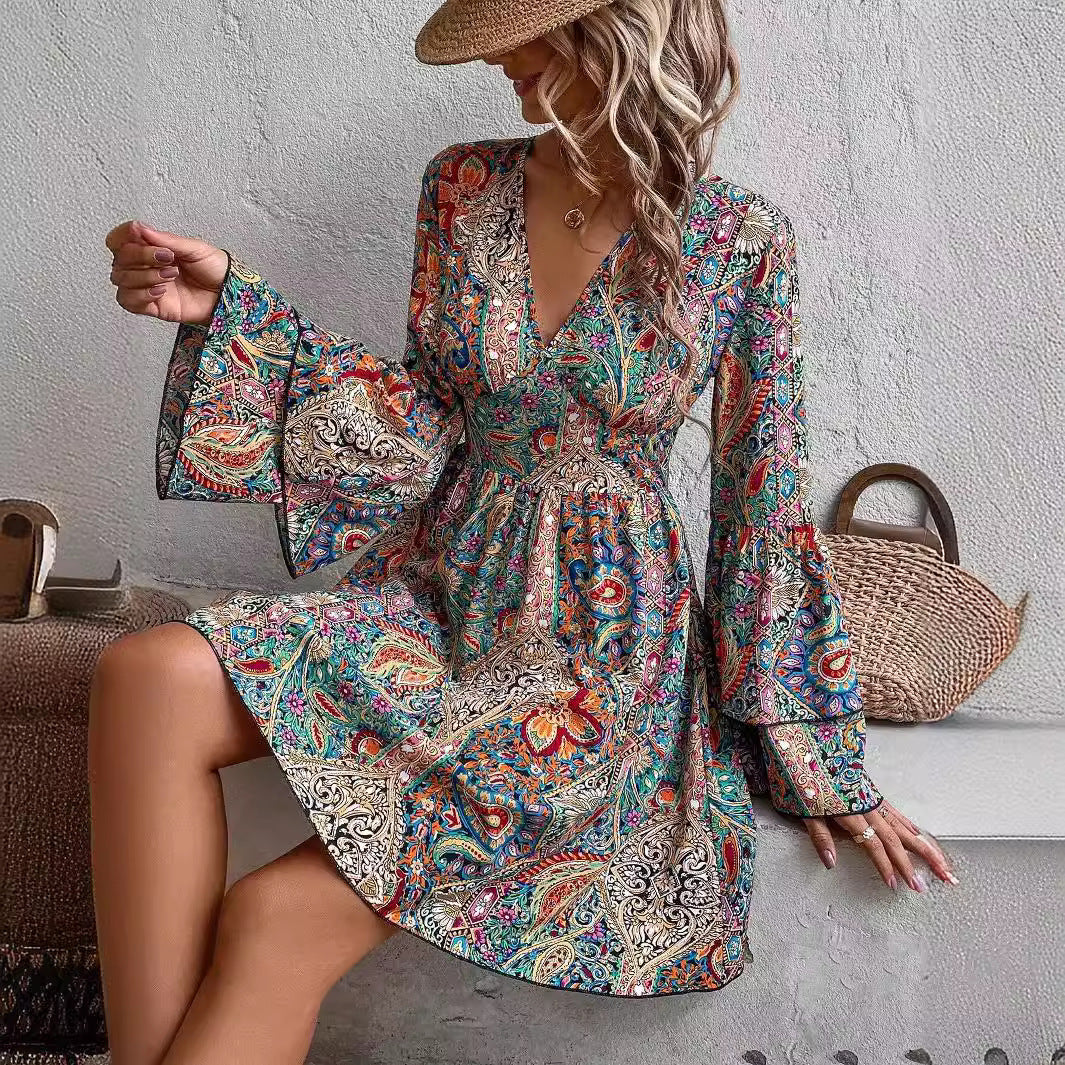 Vestido elegante con estampado floral