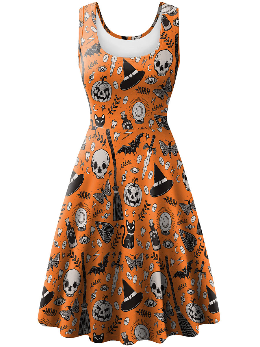 Vestido sin mangas de Halloween