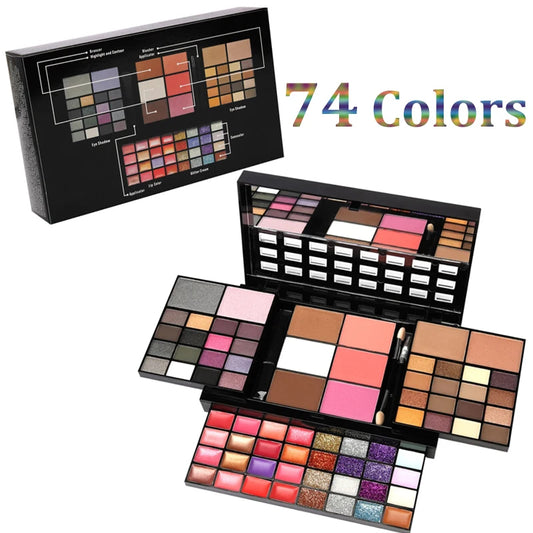 Juego de maquillaje de 74 colores