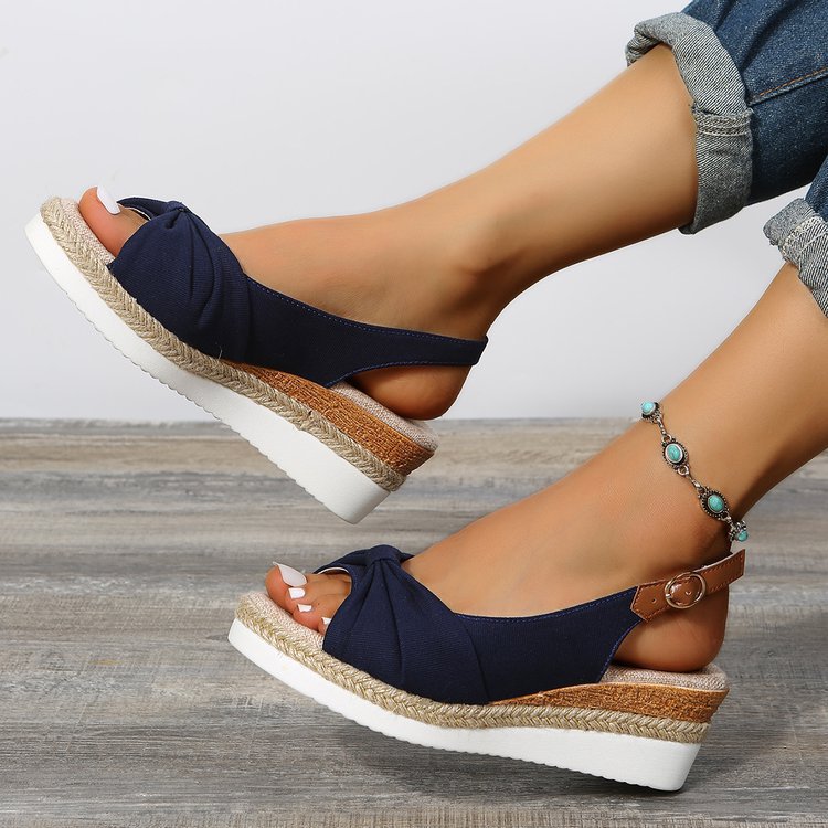 Sandalias de plataforma peep toe