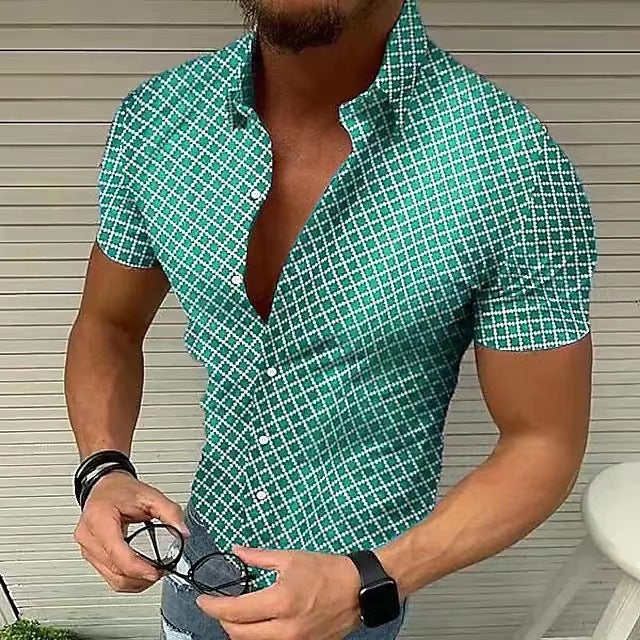 Camisa de manga corta a cuadros