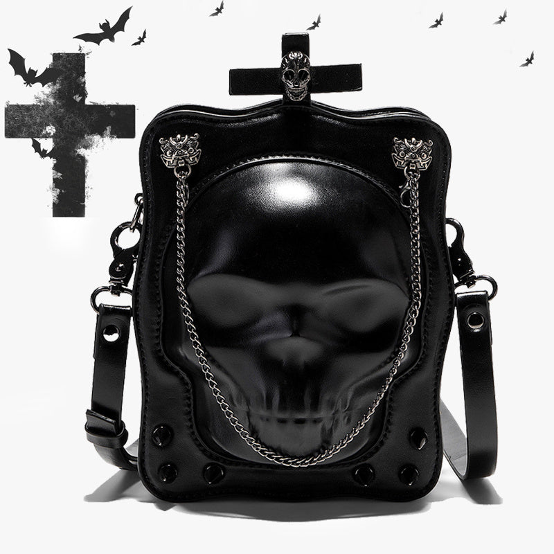 Bolso de hombro con diseño de calavera