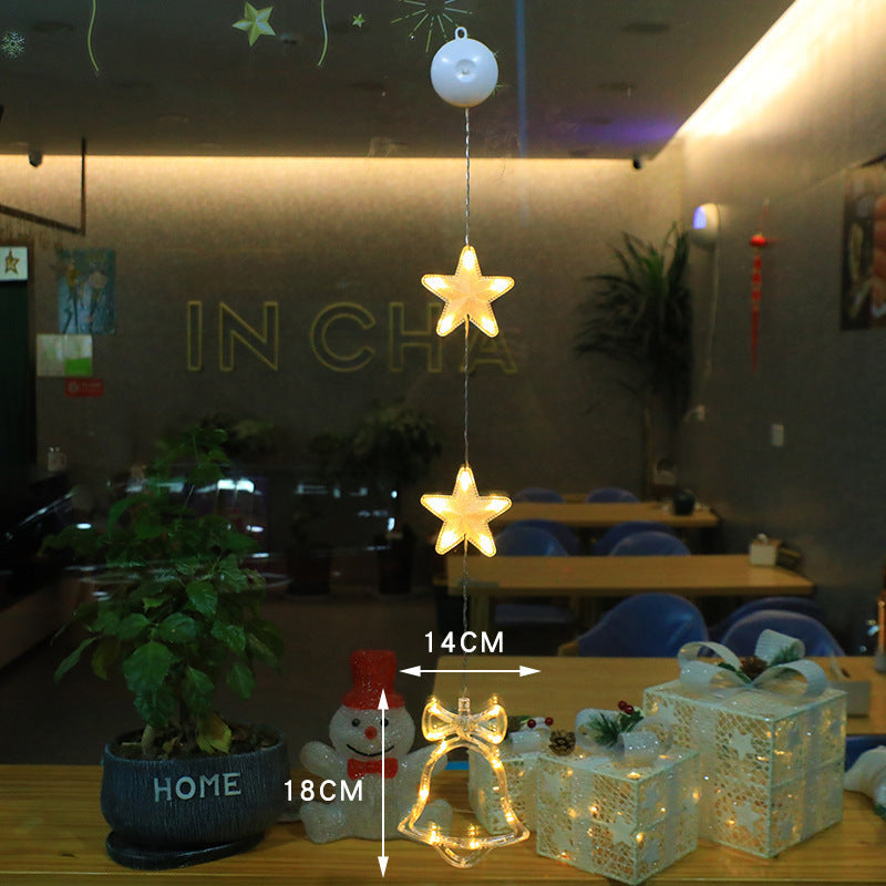 Decoración navideña con ventosa y luz LED