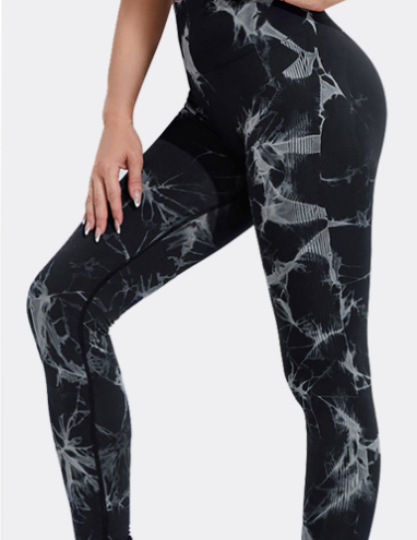 Leggings sin costuras con efecto tie-dye