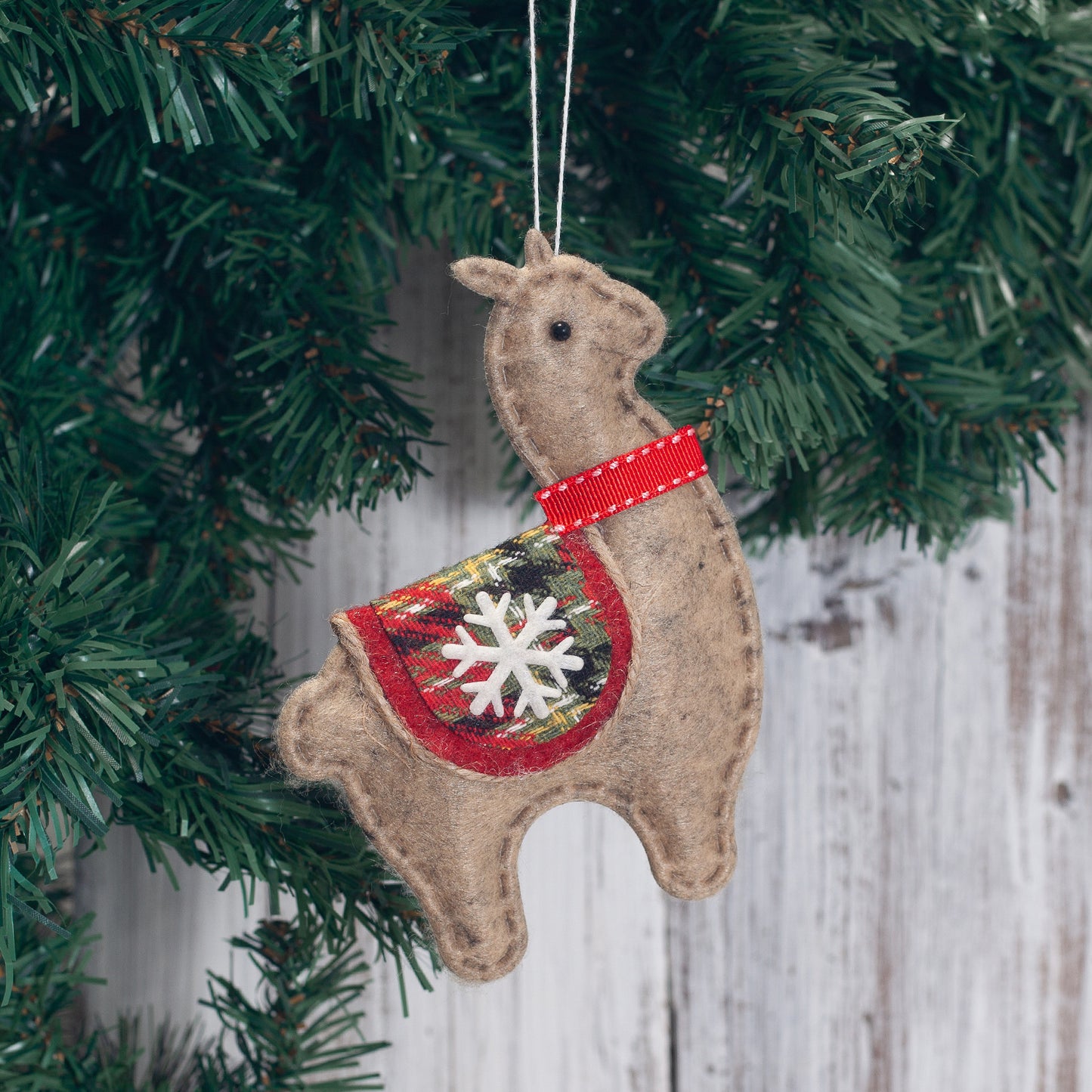 Juego de colgantes decorativos creativos de alpaca para árbol de Navidad