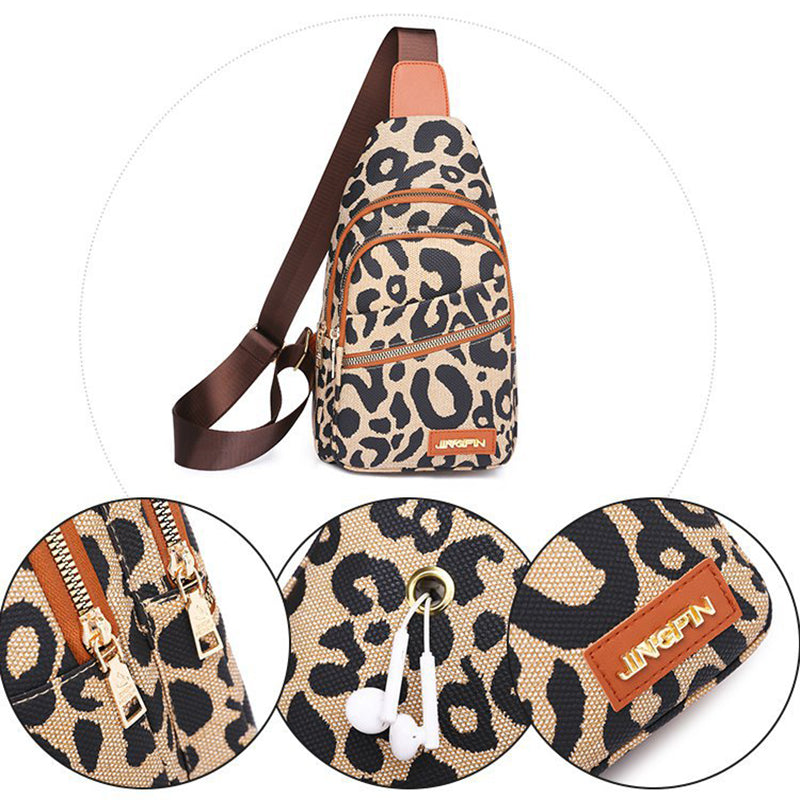 Bolso bandolera con estampado de leopardo