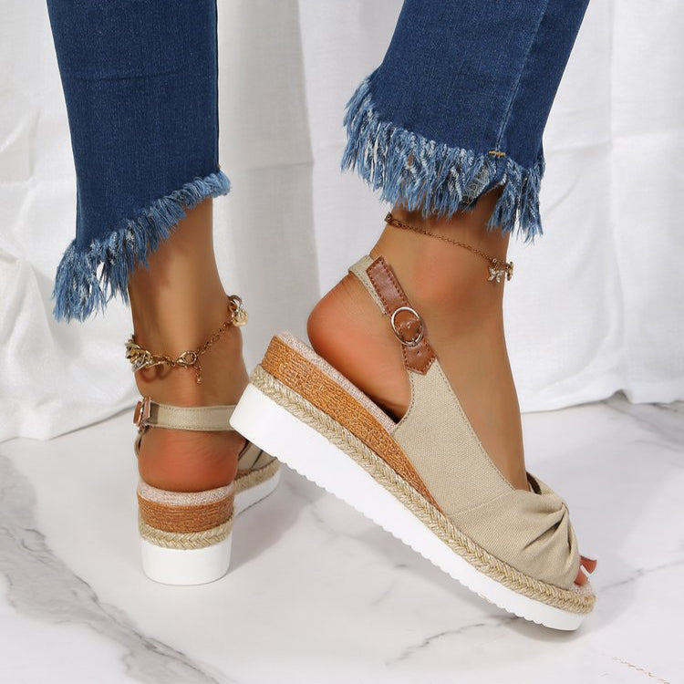 Sandalias de plataforma peep toe